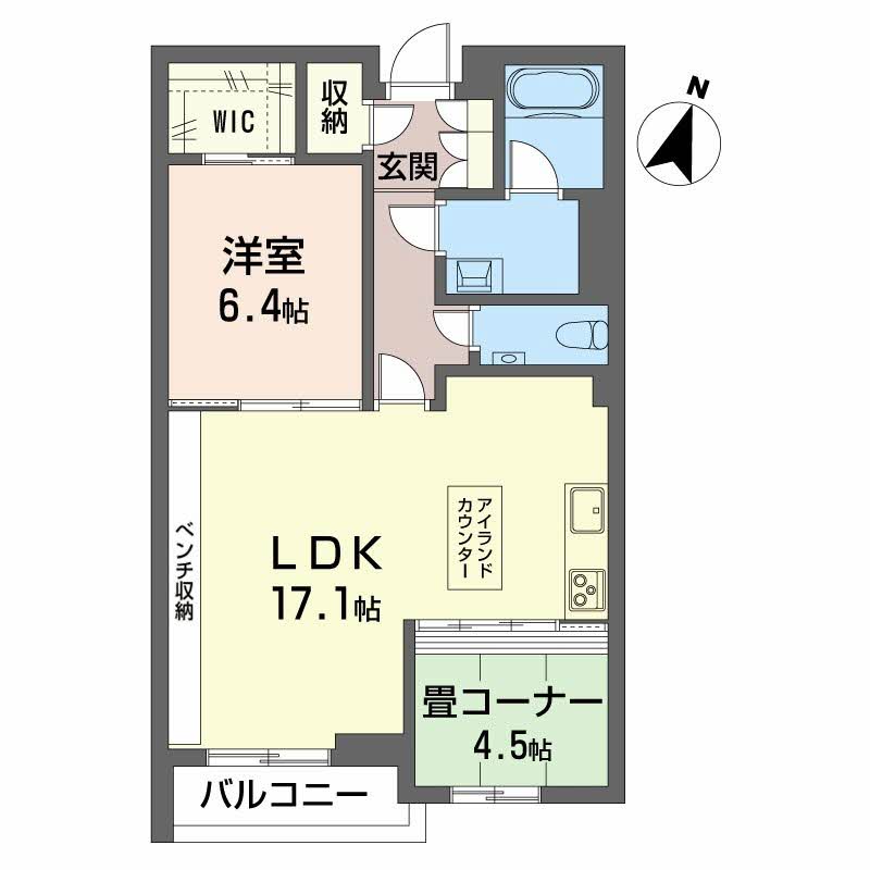 ＡＺＵＲ米山 208 間取り図