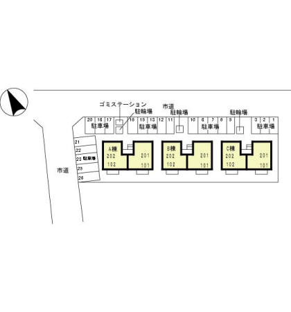 マウルール Ａ/Ｂ/Ｃ C102 間取り