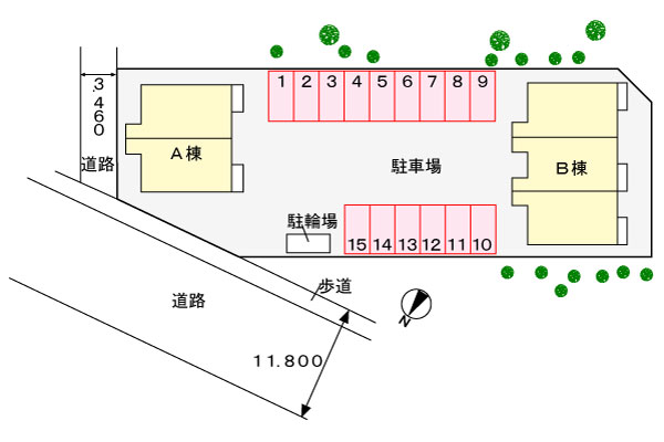 グランディア Ａ 101 駐車場