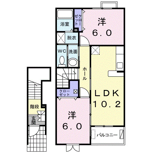 パークサイド南 202 間取り図