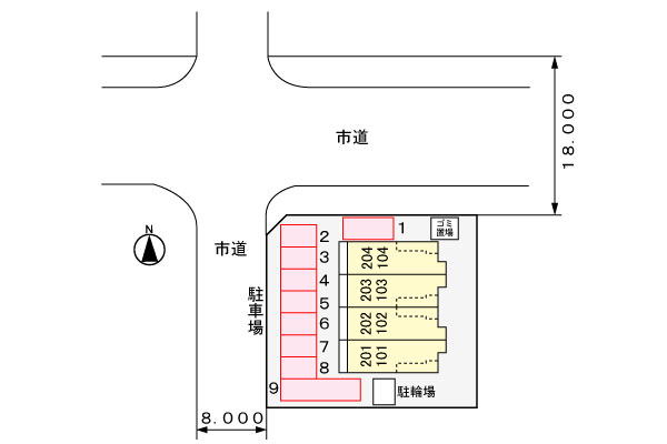ラッキー スクエア 103 駐車場