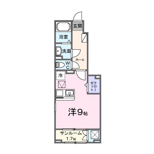 リュッカ・ル 105 間取り図