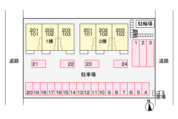 クラリス Ｂ 103 駐車場