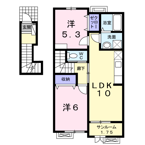 ＫＯＴＯＢＵＫＩ Ａ ハウス 202 間取り図
