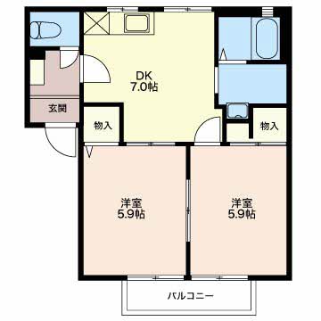 ニューグラッド．マイ　B 101 間取り図