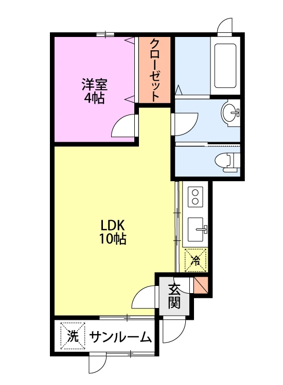 フィーデル上大川前 105 間取り図