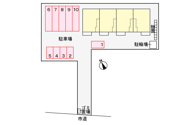 アンシャンテ 104 駐車場