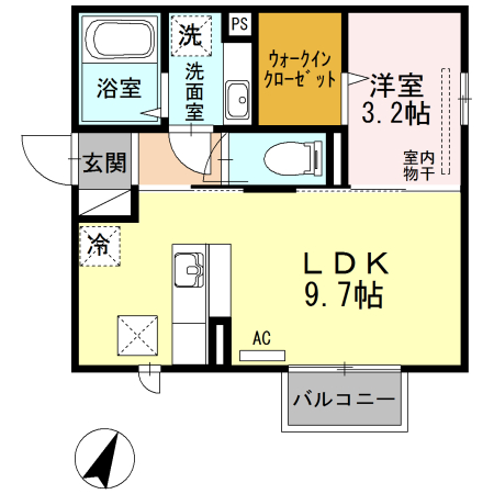 パインハウス Ⅳ 105 間取り図