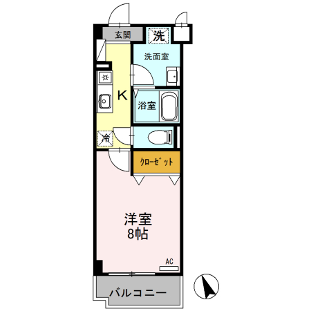 ロイヤルプレイス０１０ 505 間取り図