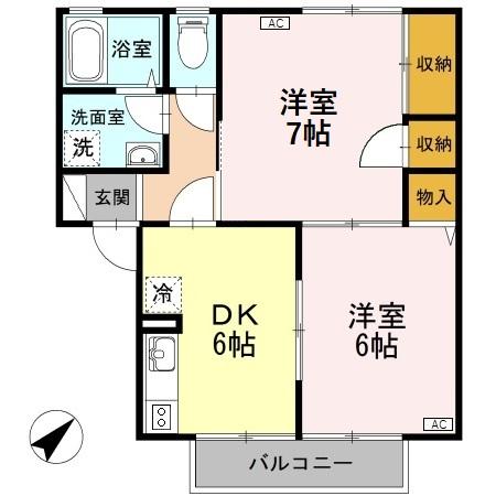 プレイン Ａ 202 間取り図