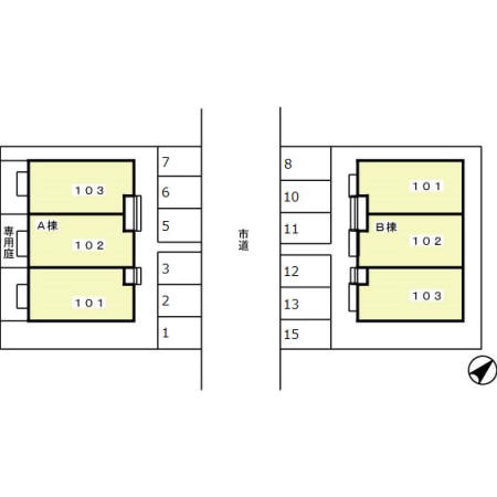 ローズコート萌木野 Ａ/Ｂ B101 間取り