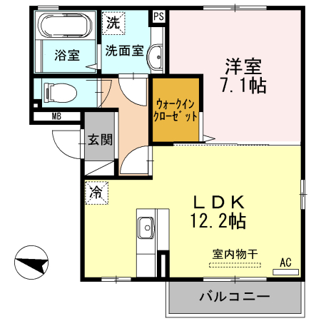 メゾン ラフィーネ 305 間取り図