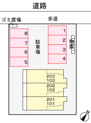 Ｋ．Ｓ．セレーノ 202 駐車場