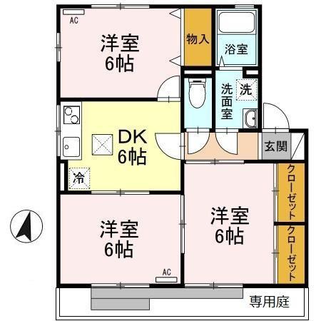 メゾンリベール 102 間取り図