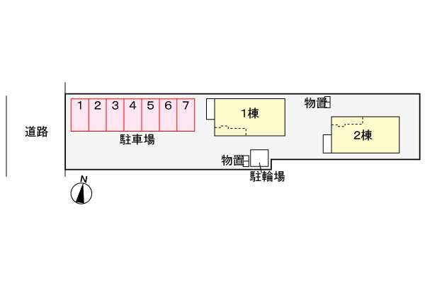 ボヌール昭和町Ⅰ 201 駐車場