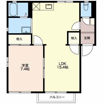 ウインド青山Ⅱ 201 間取り図
