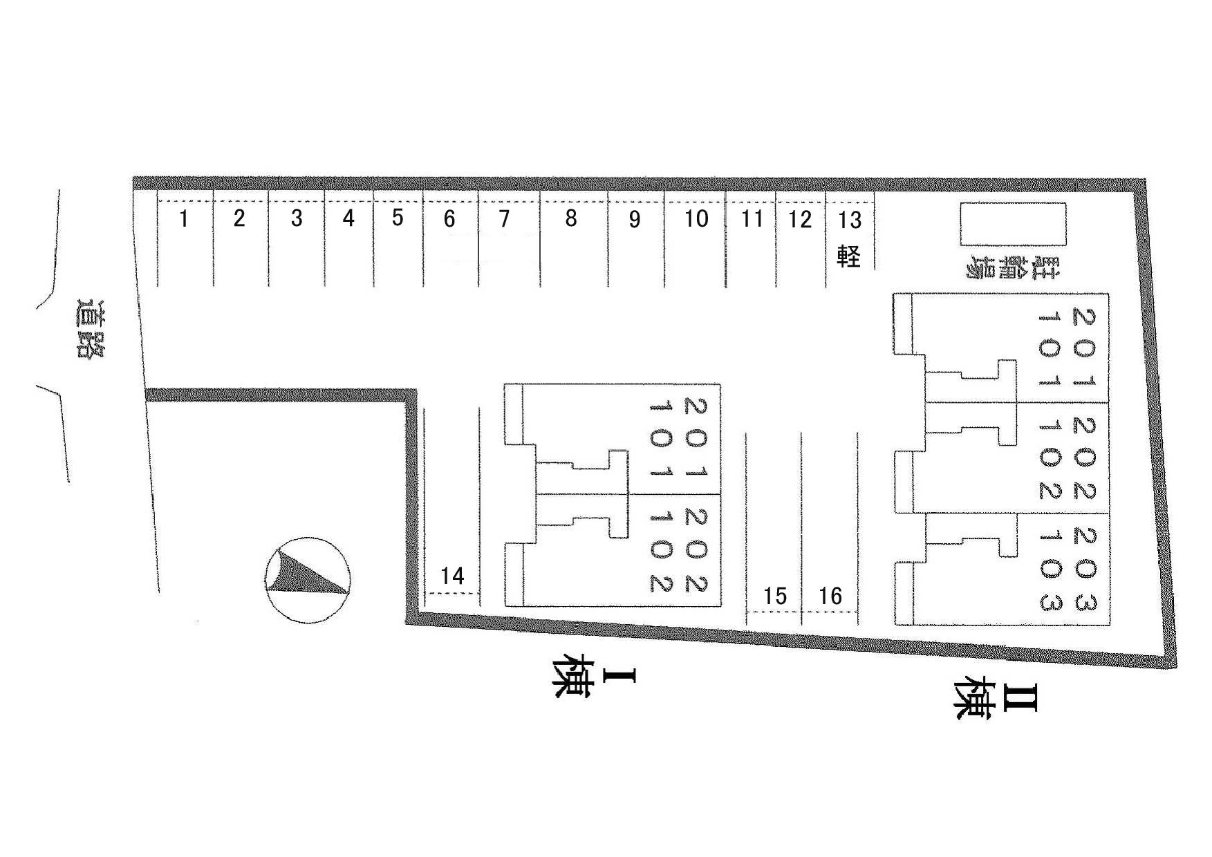 プロムナードＵ Ⅰ 202 駐車場