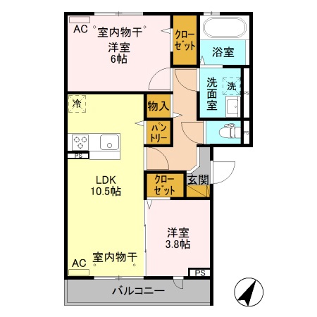 etincelle (エタンセル) terre (テール) 206 間取り図