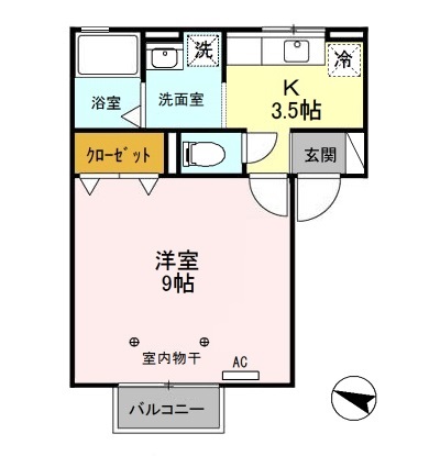モア・紫竹 203 間取り図