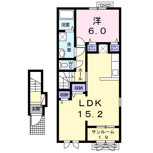 セイバリーⅢ Ａ 205 間取り図
