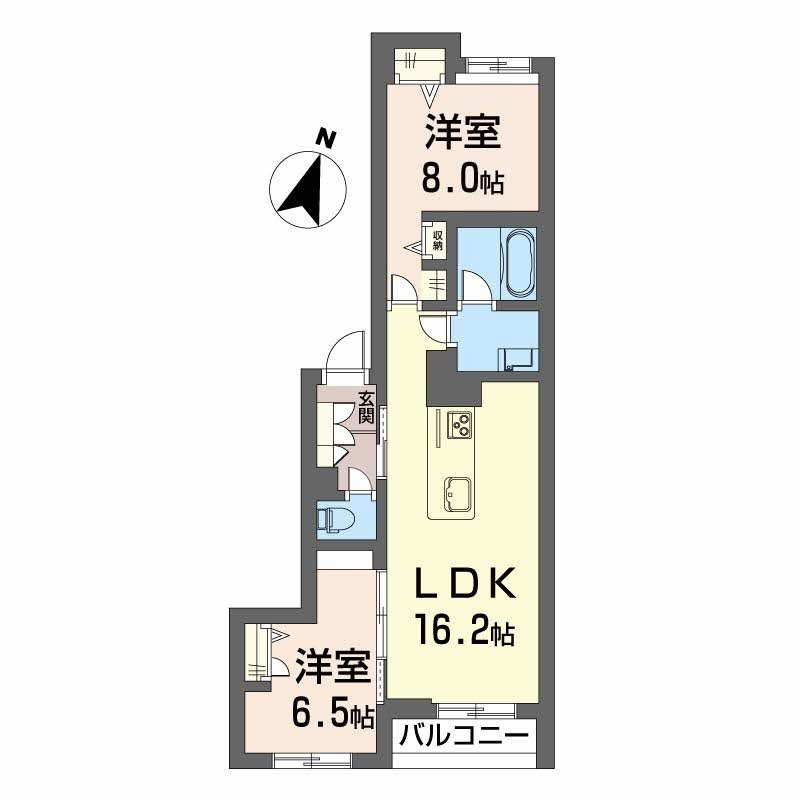 ベレオ上所 301 間取り図