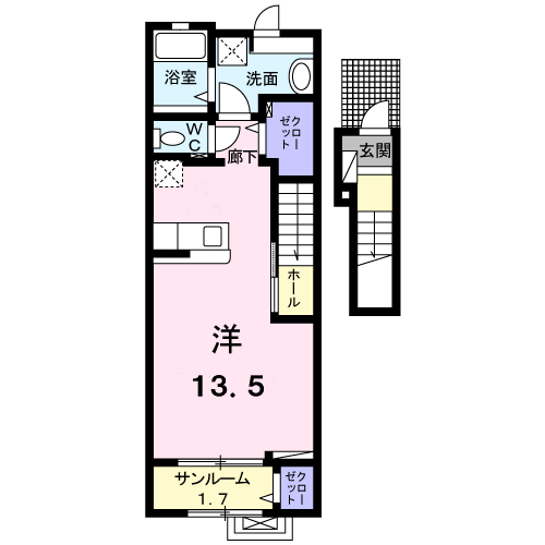ファースト サンライズⅠ 204 間取り図