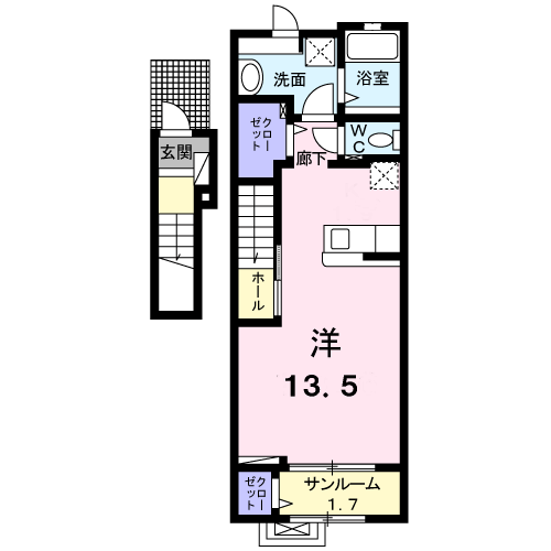 ファースト サンライズⅡ 202 間取り図