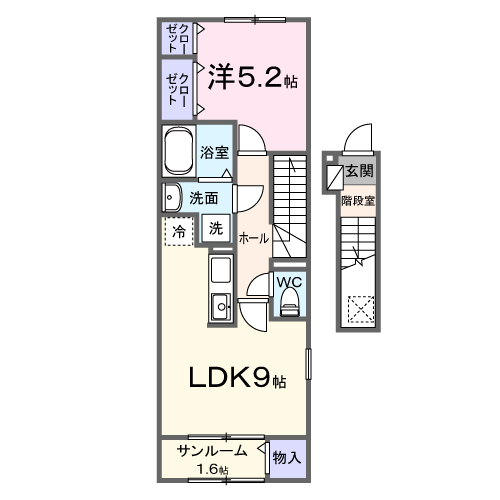 リュッカ・ル 201 間取り図