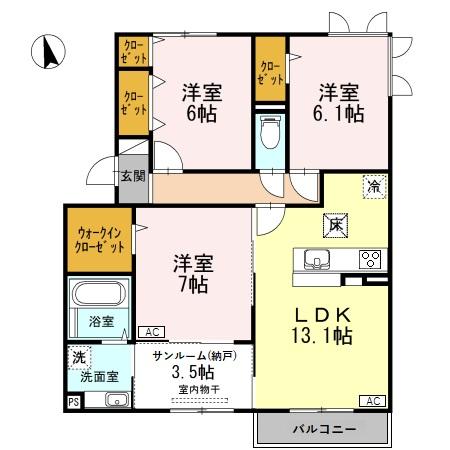 コンフォール川崎 101 間取り図