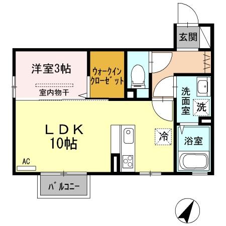 マニャーナ Ａ 203 間取り図