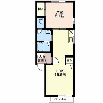 セントラルきど　B 102 間取り図