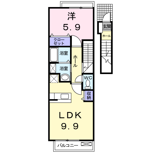 レーベン古正寺 202 間取り図