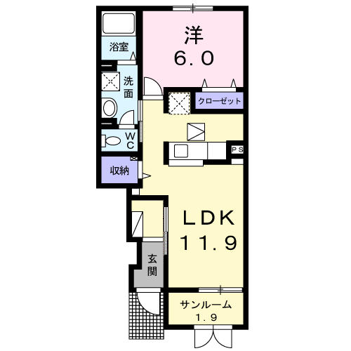 プラム　アライブ 103 間取り図