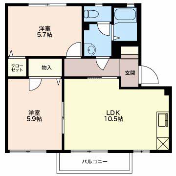 ウイングⅡ　F 102 間取り図