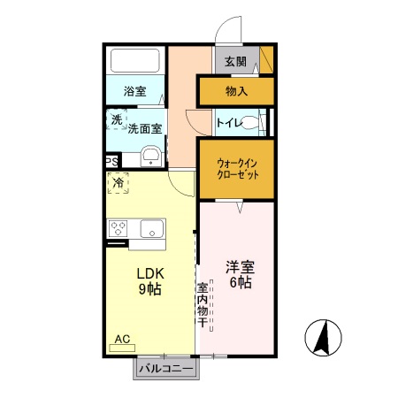 ココアスクエア 202 間取り図