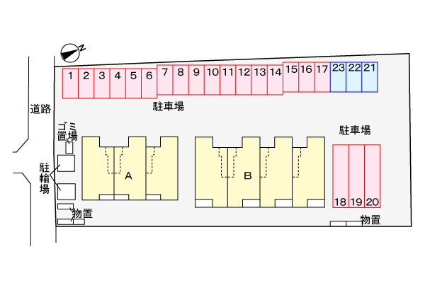 キャッスル ビューⅠ 103 駐車場