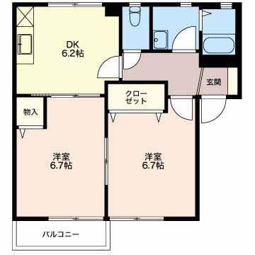 ウイステリア　A 201 間取り図