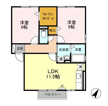 ルミエール 202 間取り図