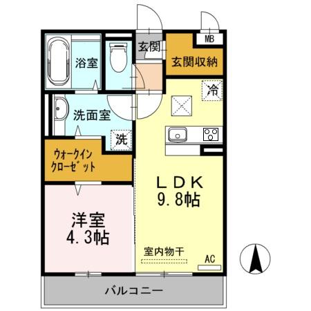 パステルリーフ　A 102 間取り図