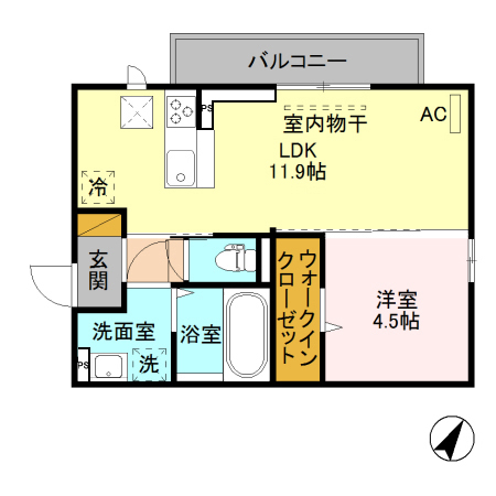エスポワール寺尾台 Ａ 101 間取り図