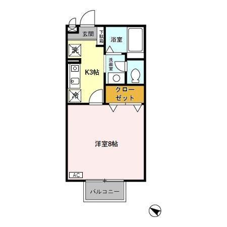 サフラン　Ｂ 205 間取り図