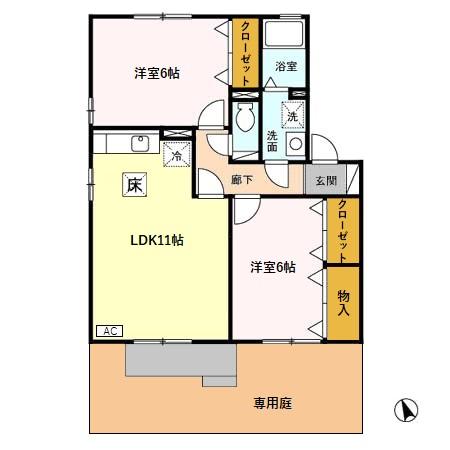 マウルール Ａ/Ｂ/Ｃ C102 間取り図