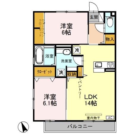 ロイヤルスクエア 306 間取り図