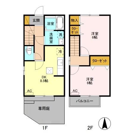 ウィルコート 107 間取り図