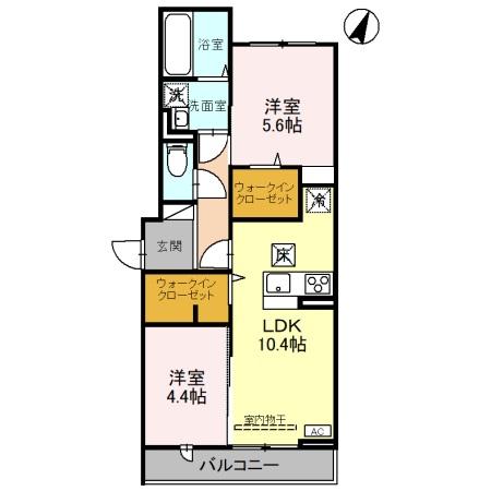 D-ROOM本馬越 103 間取り図