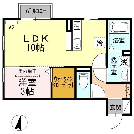クロスレット　A 202 間取り図