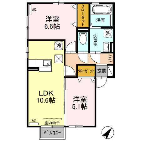 シャルマンソレーユ 101 間取り図