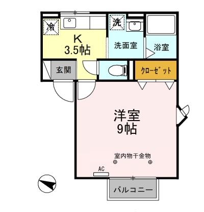 モア・紫竹 207 間取り図