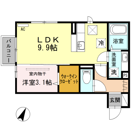 パインハウス Ⅳ 102 間取り図