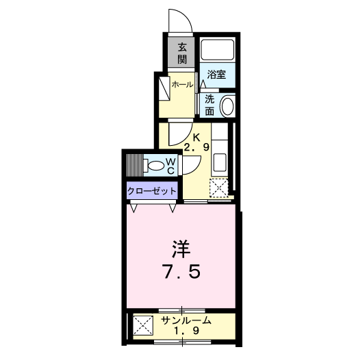 ジュスト ヌウヴォー 101 間取り図